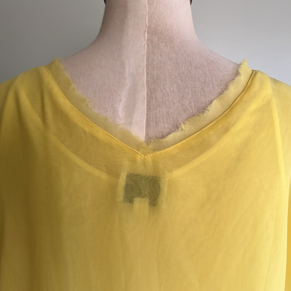 Greylin double V-neck yellow top - Picture 7 of 11